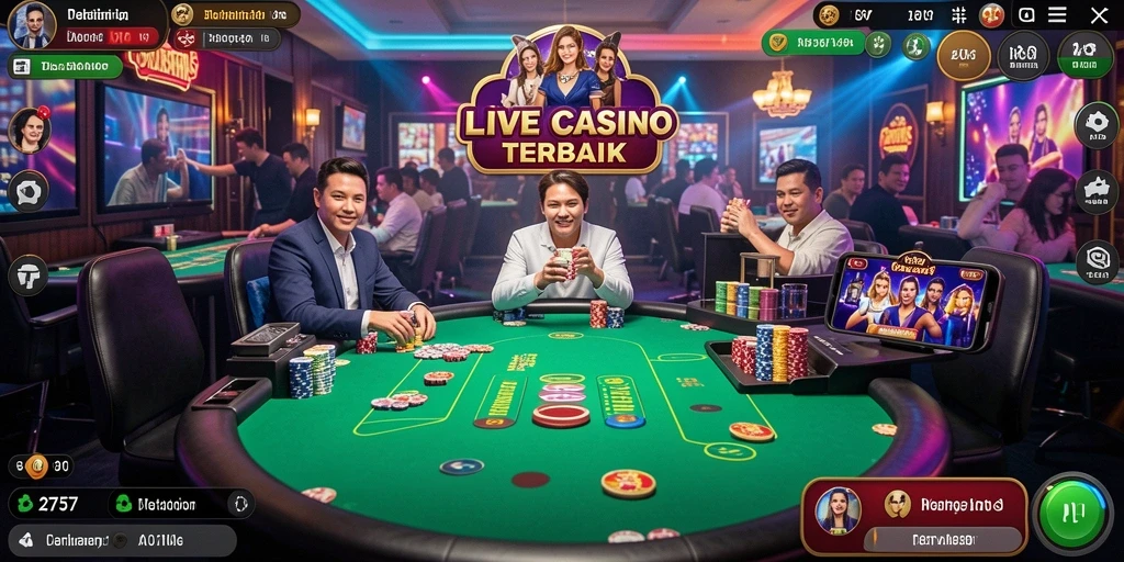 Tampilan gameplay langsung dengan dealer profesional di 2757.