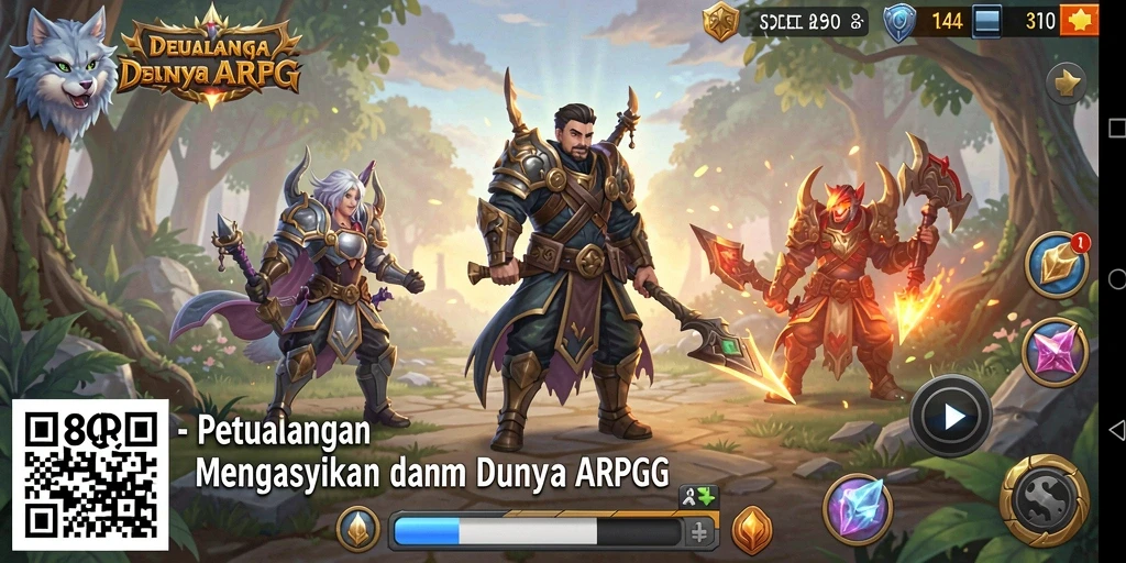 Tampilan gameplay menarik dari 8QR dengan aksi seru di dunia ARPG.