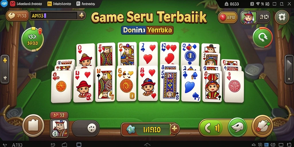 Tangkapan layar gameplay seru API33 yang menampilkan aksi permainan Domino.