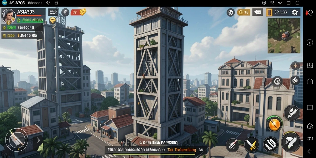 Tangkapan layar gameplay ASIA303 dengan strategi menara yang mendebarkan.
