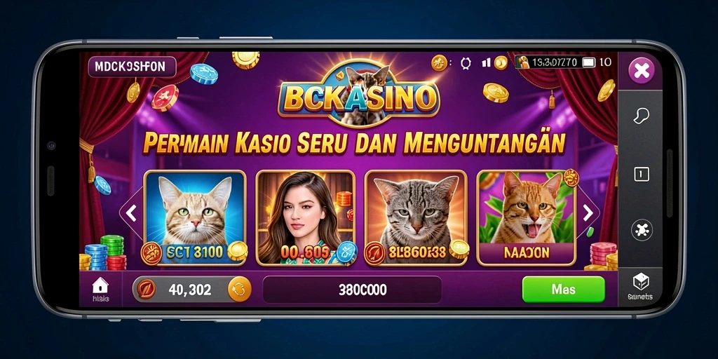 Tampilan utama BCKASINO dengan gameplay kasino yang mengasyikkan.