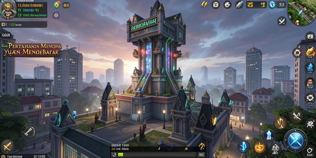 Gameplay mendebarkan G668 dalam pertahanan menara.