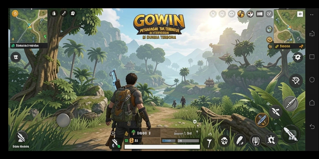Screenshot menunjukkan aksi seru dalam dunia terbuka GOWIN.