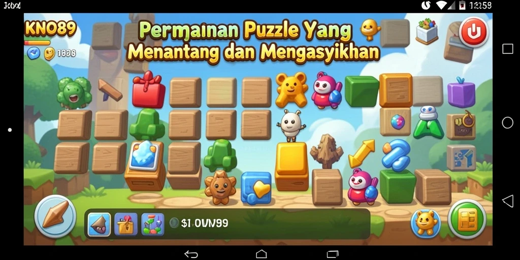 Tampilan gameplay KNO89 dengan berbagai teka-teki menantang.