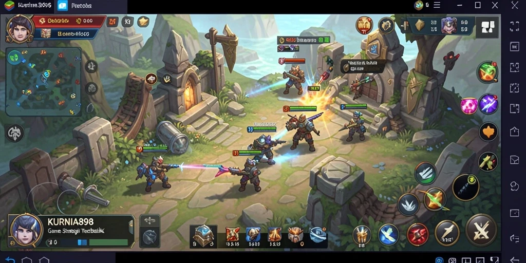 Screenshot utama gameplay KURNIA898 menampilkan aksi strategi mendalam.