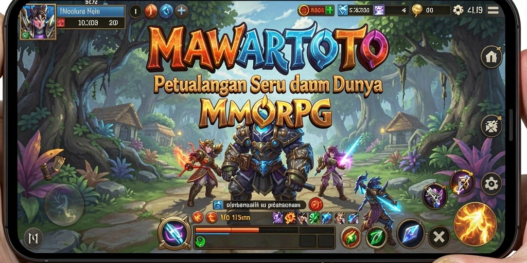 Screenshot MAWARTOTO menampilkan pemain beraksi di dunia MMORPG yang kaya.