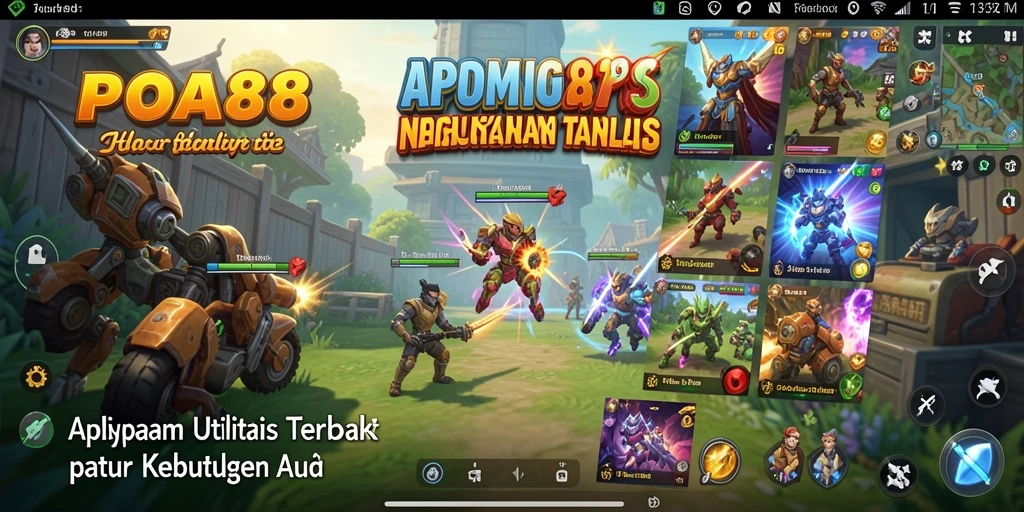 Tampilan antarmuka utama POA88 dengan fitur-fitur utilitas yang memudahkan.