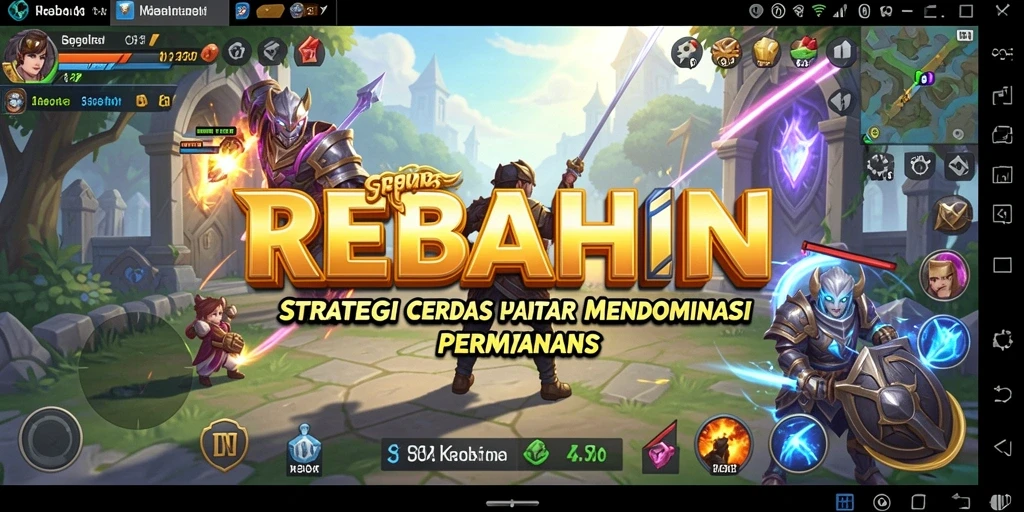 Tampilan gameplay strategi yang intens di REBAHIN.