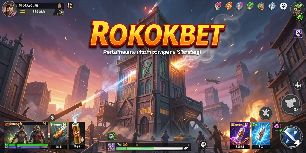 Tampilan gameplay menawan dari ROKOKBET dalam pertempuran Tower Defense.