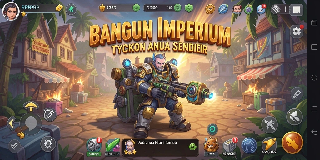 Screenshot menunjukkan pemain membangun kerajaan bisnis dalam RPRPRP.
