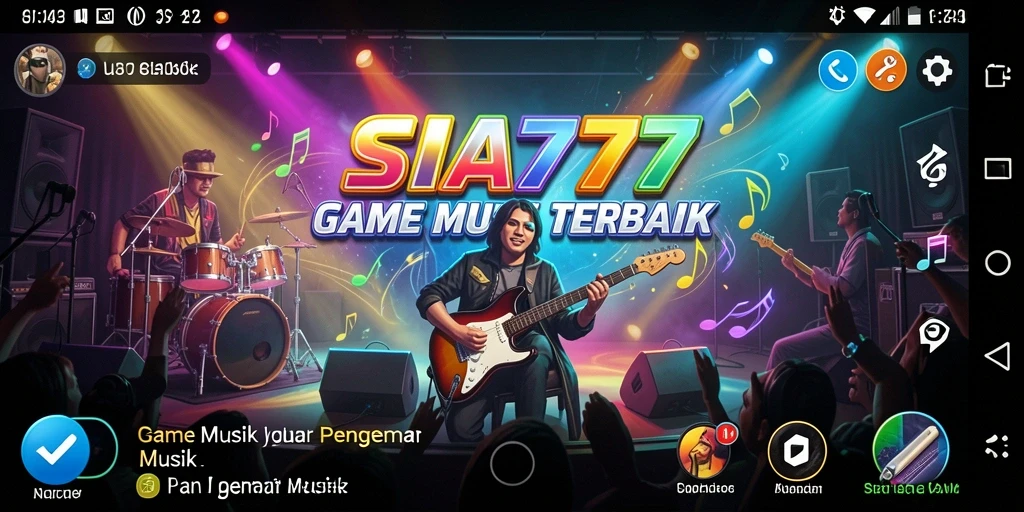 Tangkapan layar SIA777 menampilkan gameplay menarik dalam dunia musik.